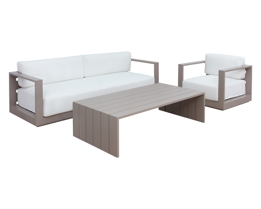 Tavira Sofa - Greige - Stinson White | Sunpan Furniture - 110479