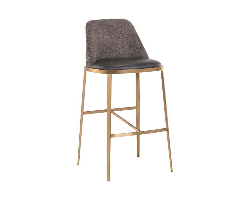 Dover Barstool - Bravo Portabella / Sparrow Grey | Sunpan Furniture - 107574