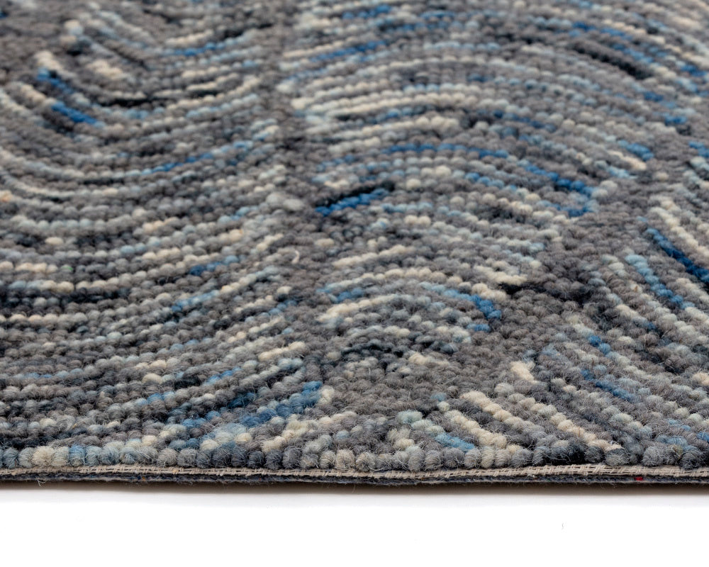 Corfu Hand-Tufted Rug - Blue / Charcoal - 9' X 12' | Sunpan Furniture - 106260