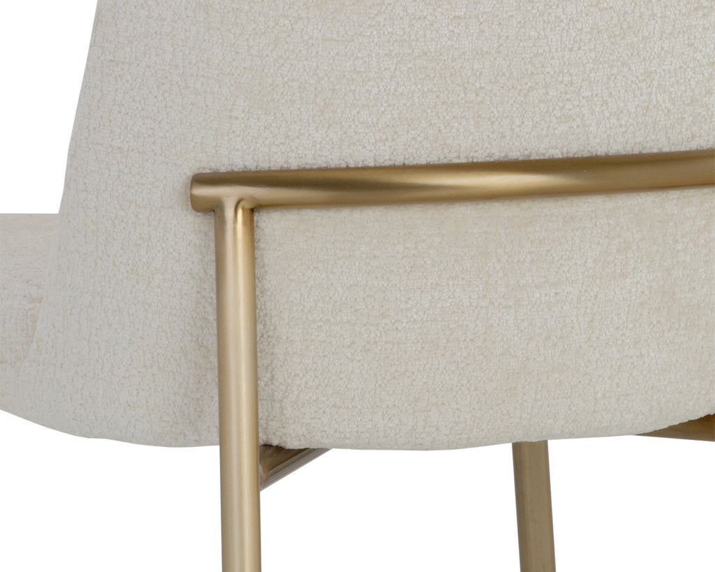 Zeke Counter Stool - Antique Brass - Bergen Ivory | Sunpan Furniture - 109182