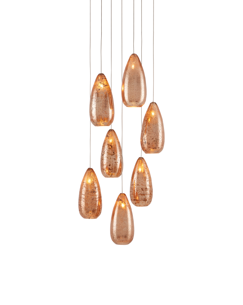 Currey & Co Rame 7-Light Round Multi-Drop Pendant | 9000-0904