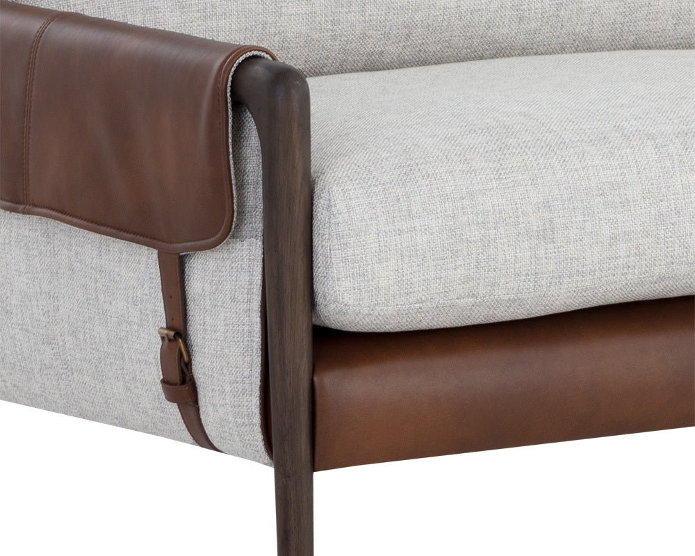 Mauti Sofa - Brown - Vault Fog / Bravo Cognac | Sunpan Furniture - 110574