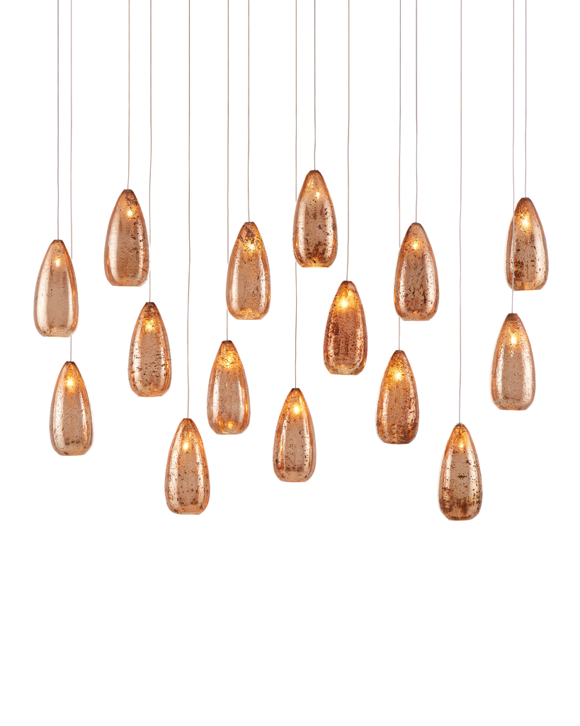 Currey & Co Rame 15-Light Linear Multi-Drop Pendant | 9000-0906