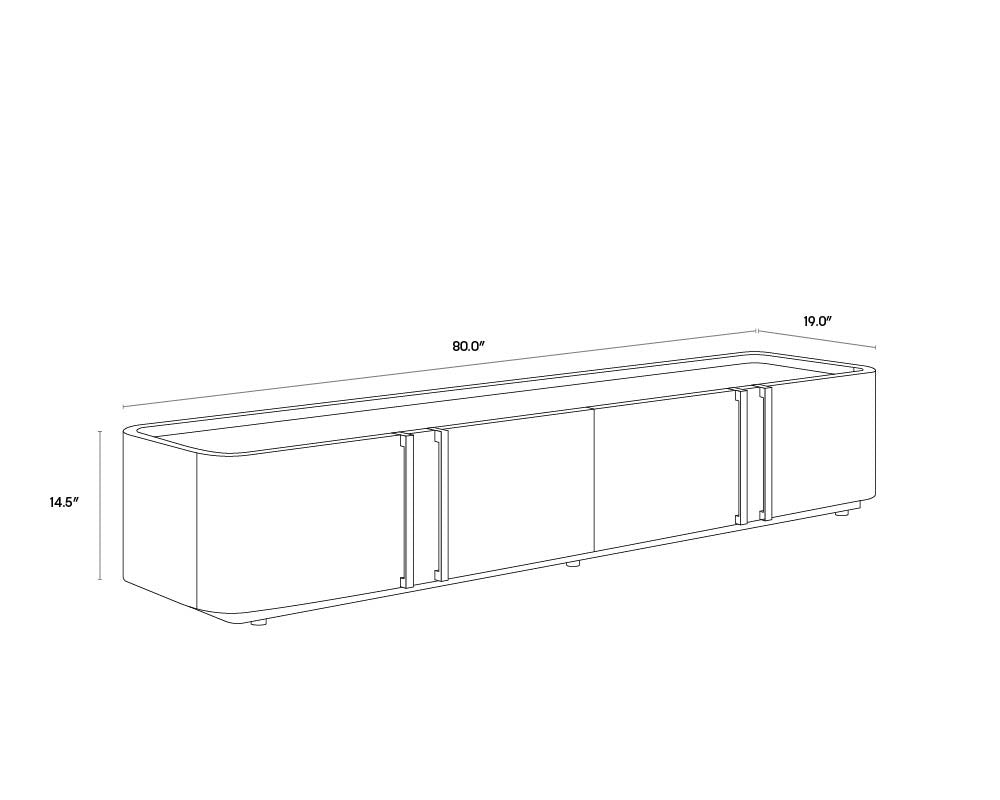 Jamille Media Console And Cabinet | Sunpan Furniture - 108895