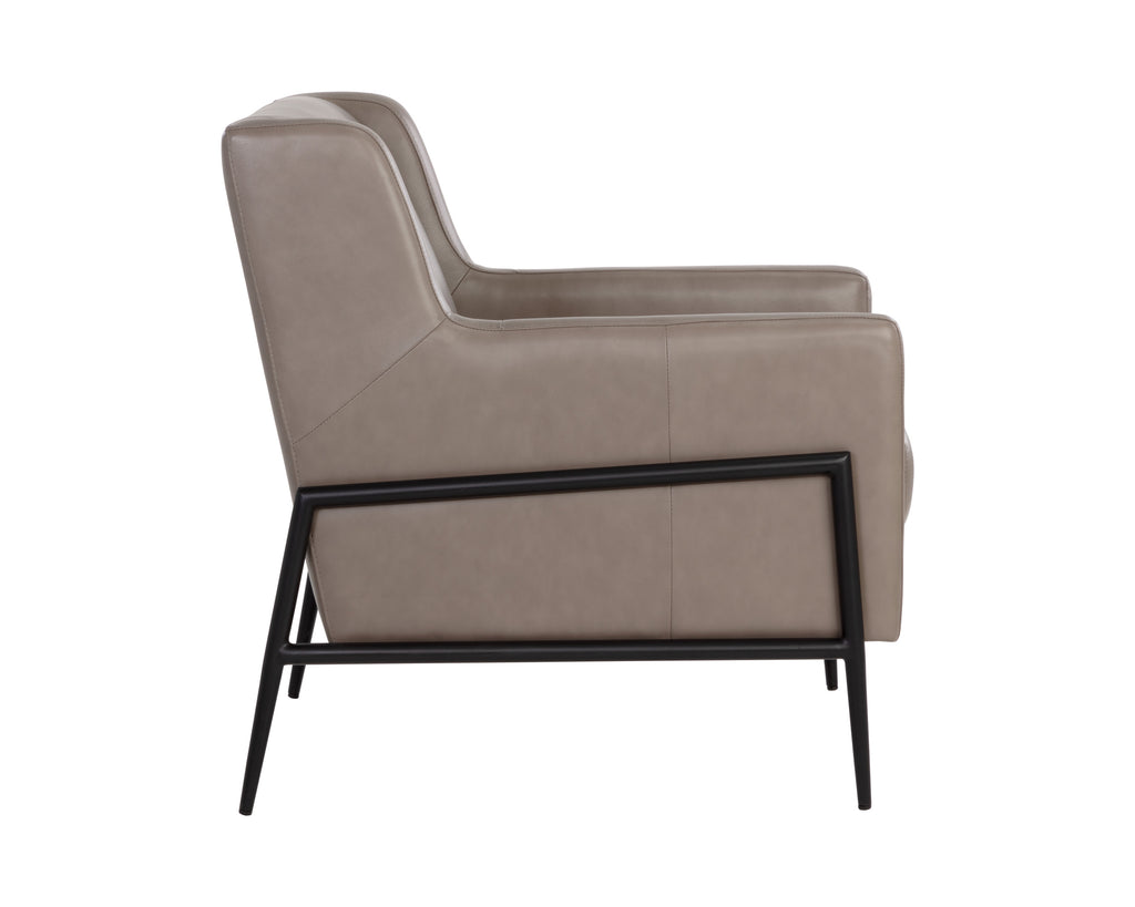 Talula Lounge Chair - Alpine Grey Leather | Sunpan Furniture - 107697