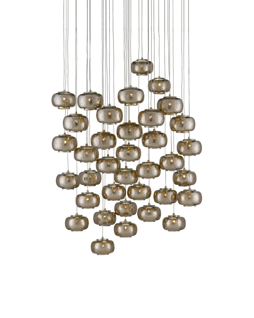 Currey & Co Pepper 36-Light Round Multi-Drop Pendant | 9000-0694