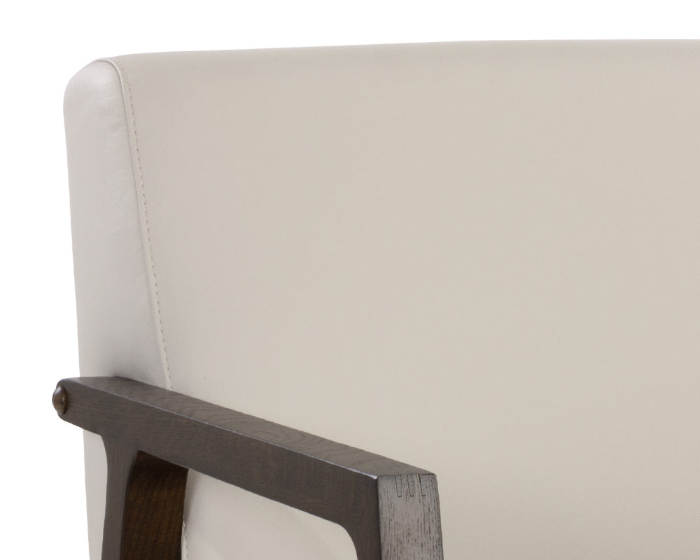 Neymar Lounge Chair - Linea Light Grey Leather | Sunpan Furniture - 107703