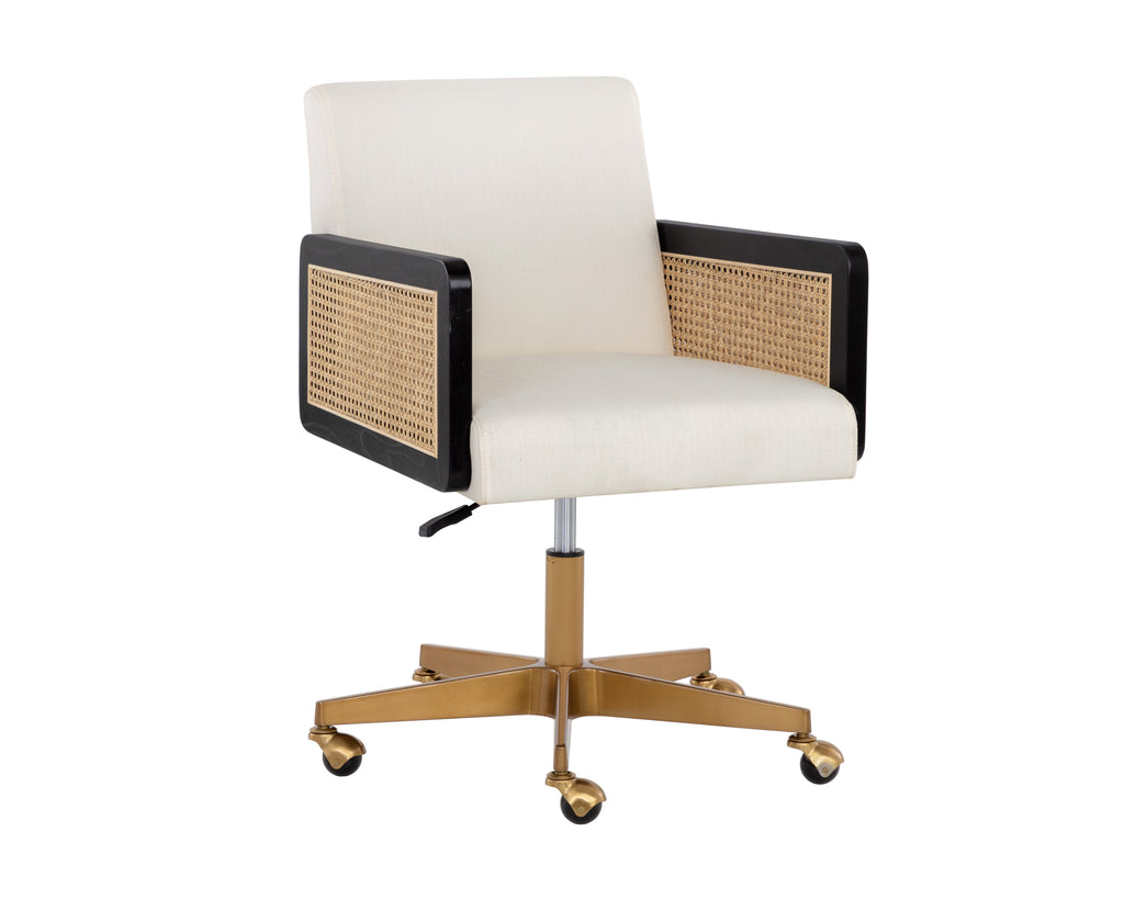 Claudette Office Chair - Linoso Ivory | Sunpan Furniture - 108839