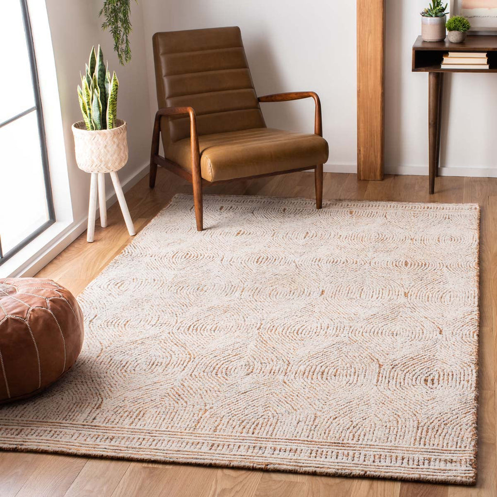 Safavieh Abstract Rug Collection ABT340P - Ivory / Rust