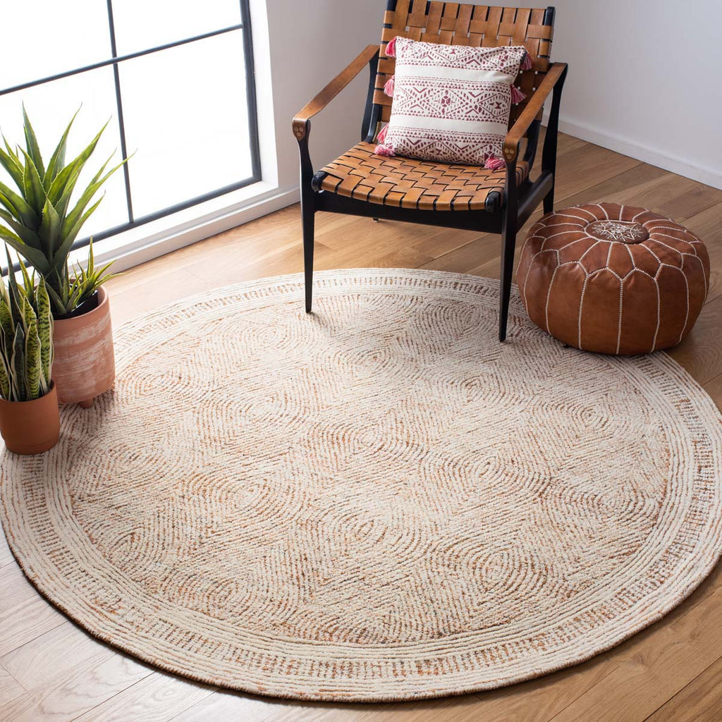 Safavieh Abstract Rug Collection ABT340P - Ivory / Rust