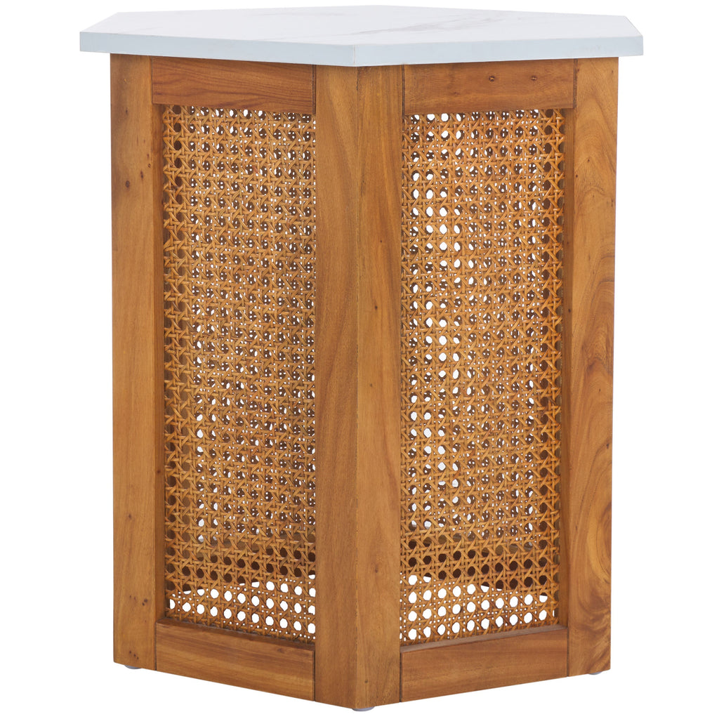 Safavieh Danez Hexagon Cane Accent Table, ACC2101