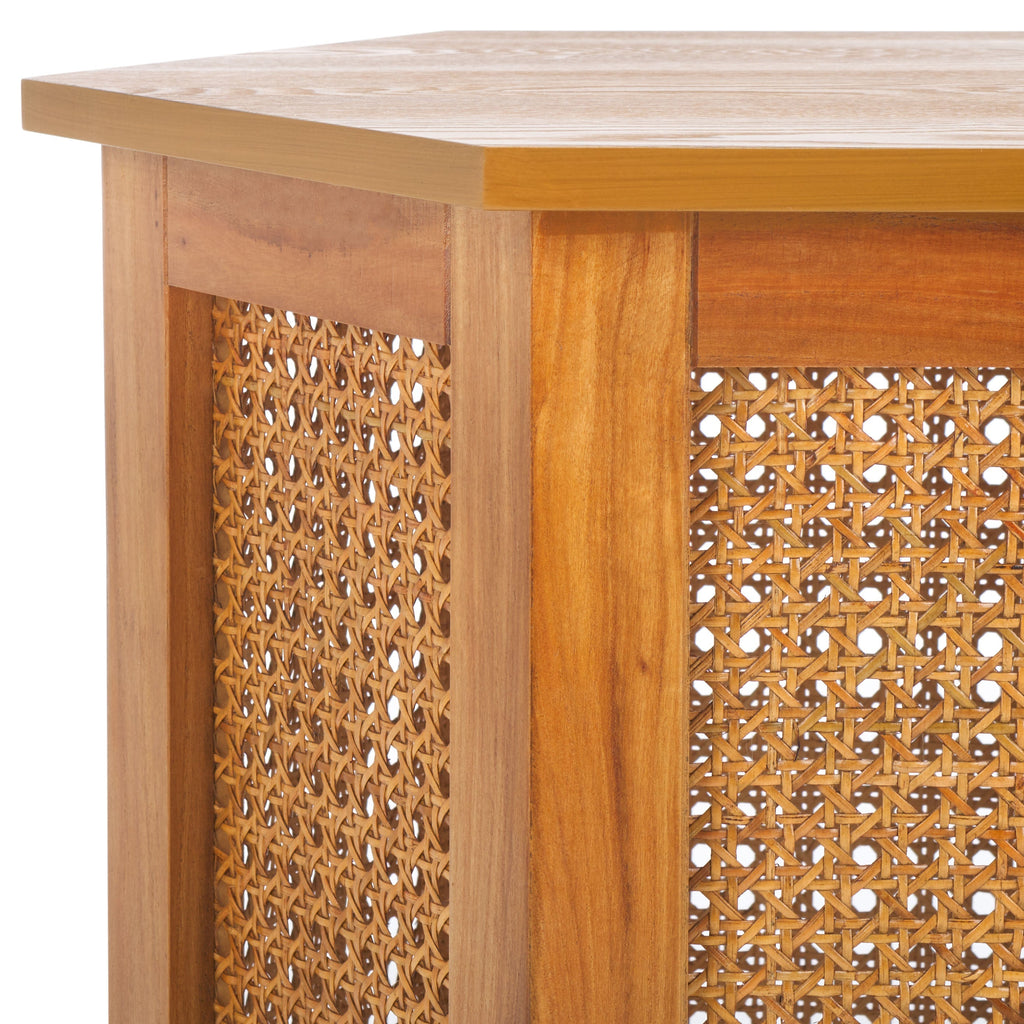 Safavieh Danez Hexagon Cane Accent Table, ACC2101