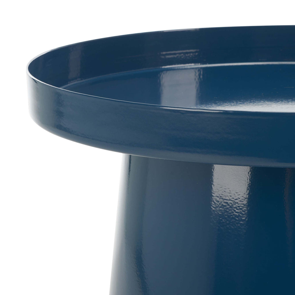 Safavieh Efer Round Accent Table, Teal Powder