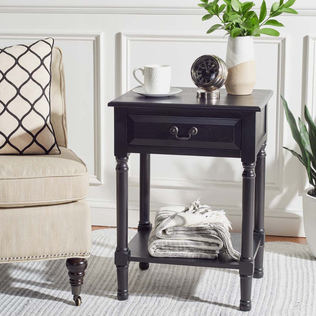 Safavieh Whitney 1 Drawer Accent Table - Black