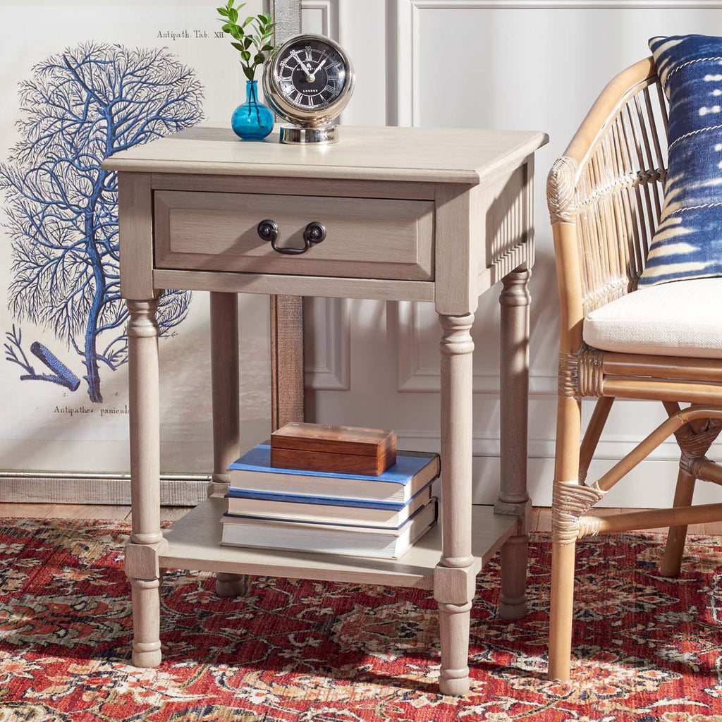 Safavieh Whitney 1 Drawer Accent Table - Greige