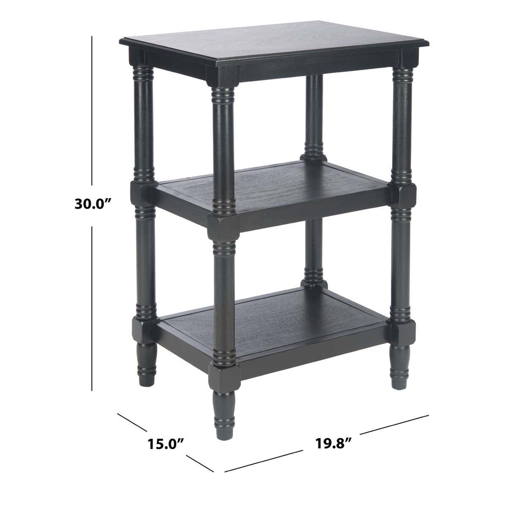 Safavieh Cassie 3 Shelf Accent Table-Black