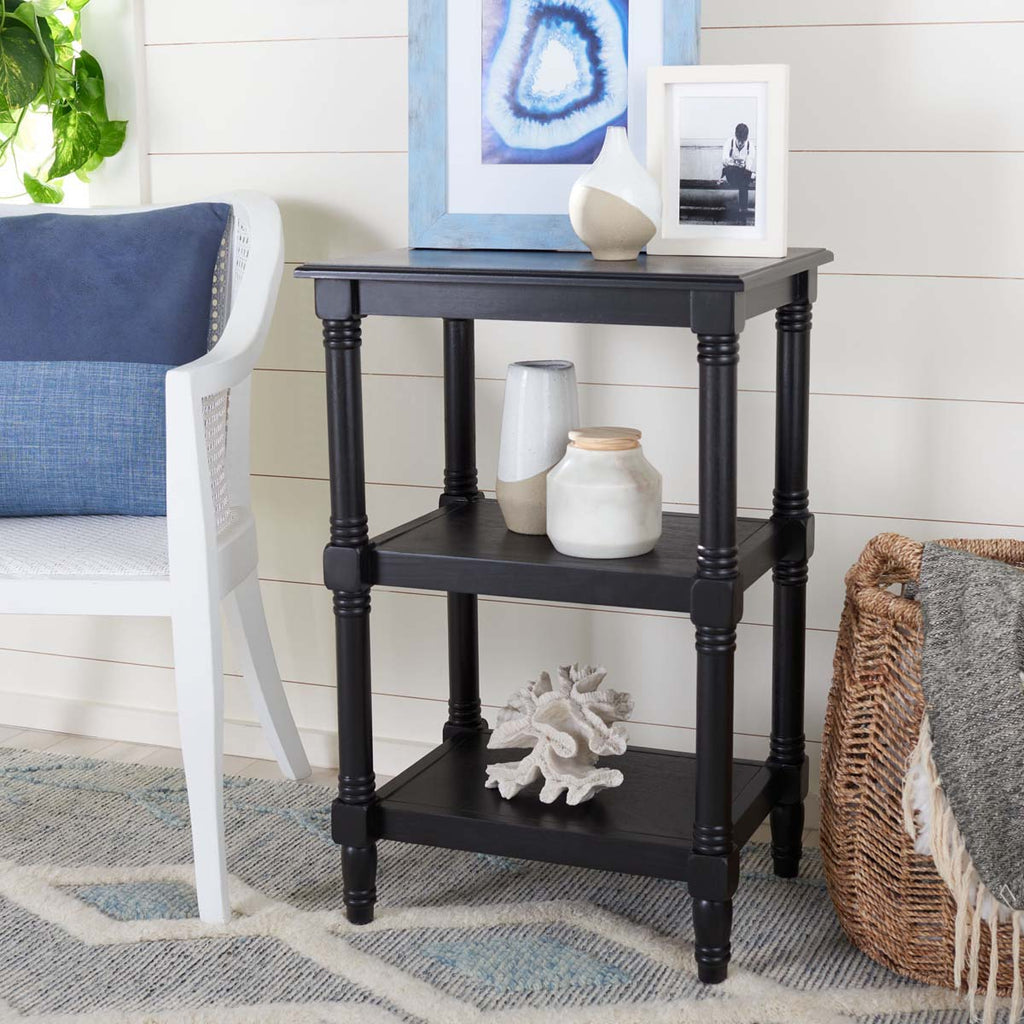 Safavieh Cassie 3 Shelf Accent Table-Black