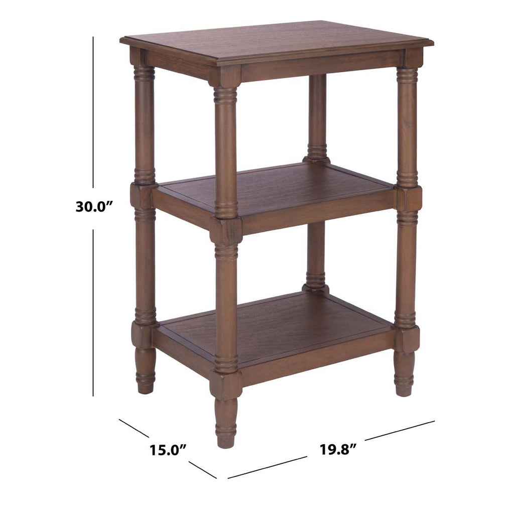 Safavieh Cassie 3 Shelf Accent Table-Brown