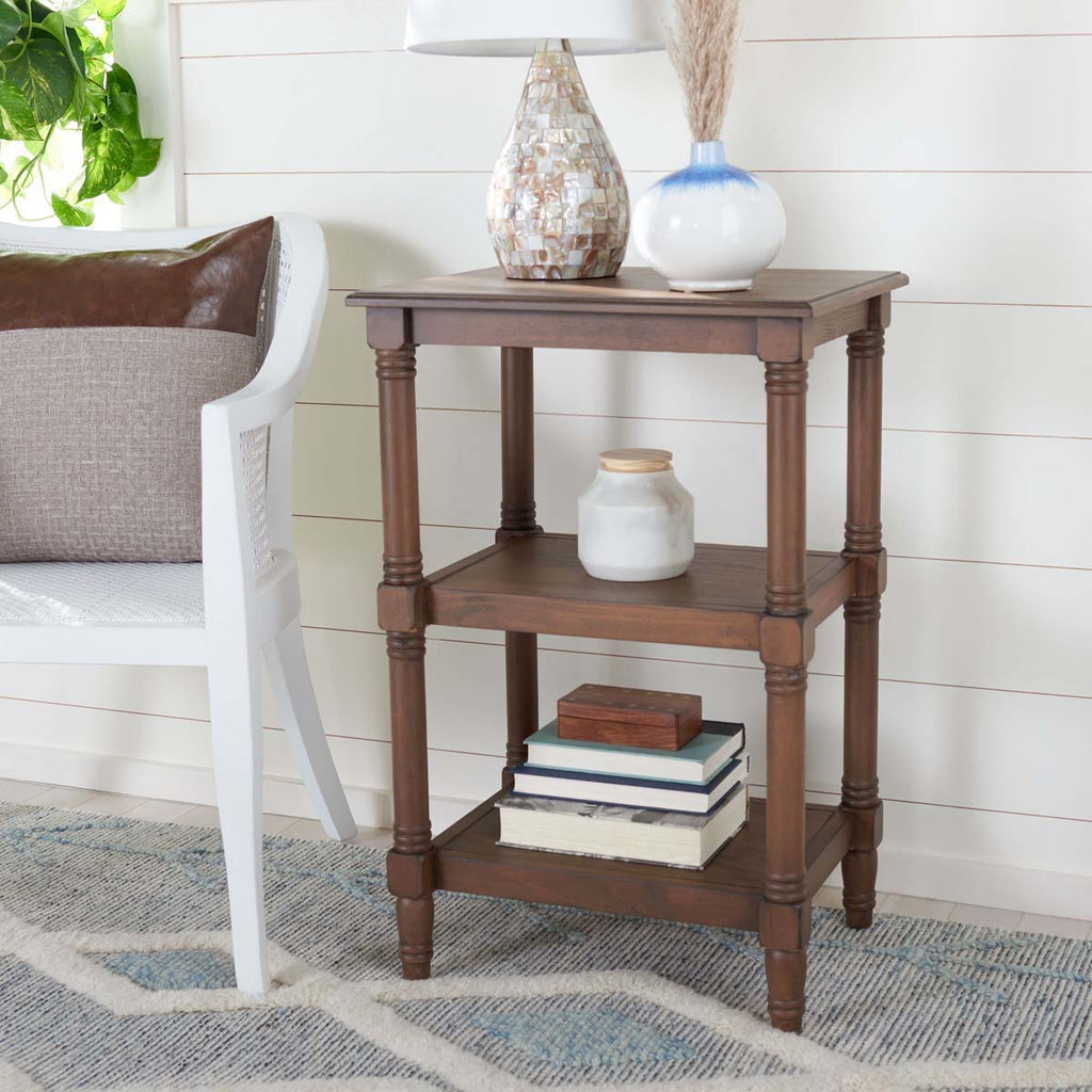 Safavieh Cassie 3 Shelf Accent Table-Brown