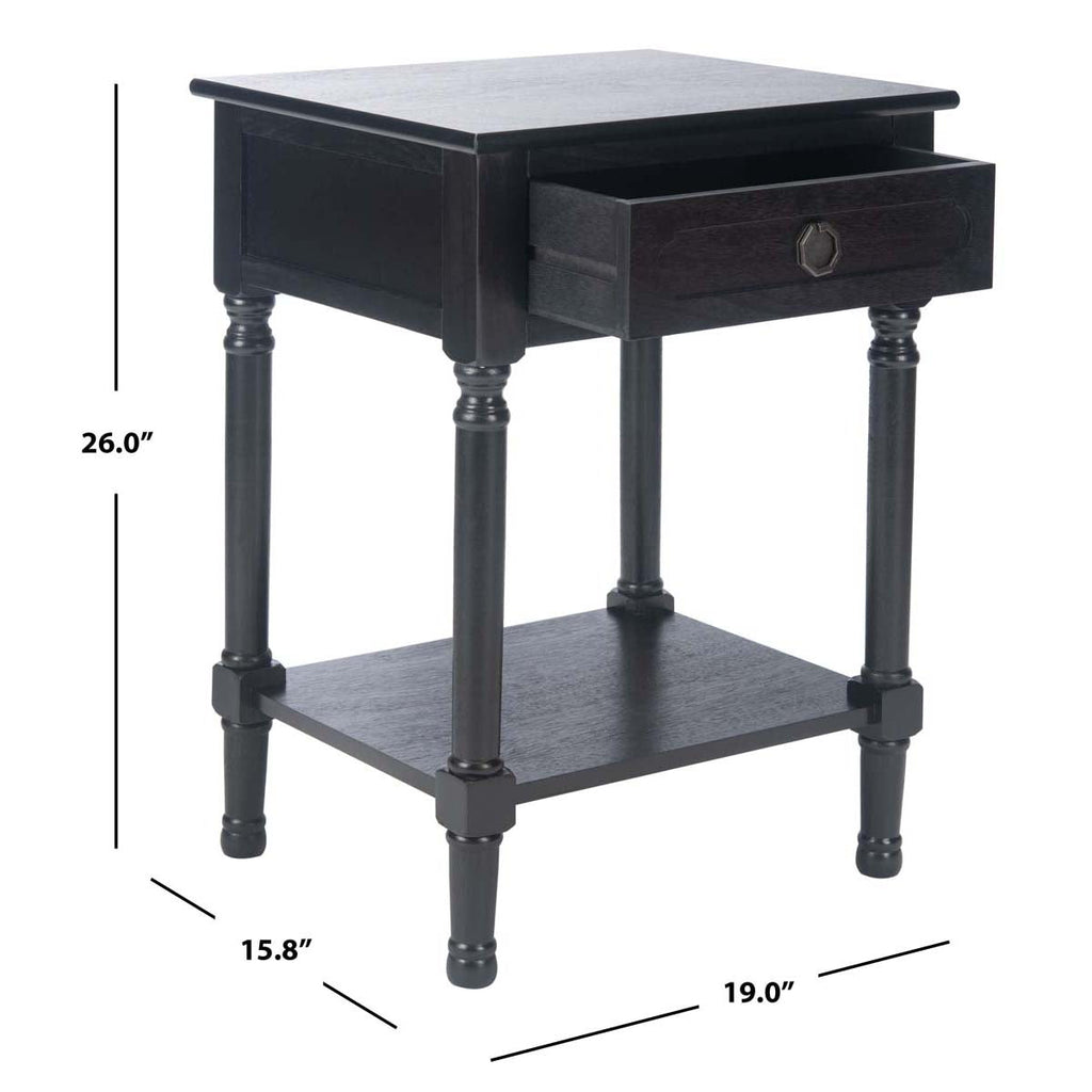 Safavieh Allura 1Drw Accent Table-Black