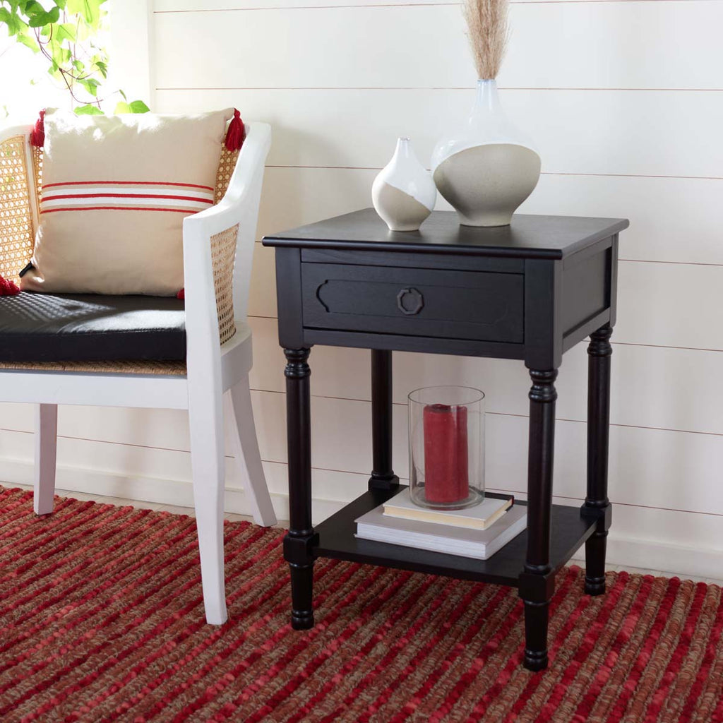 Safavieh Allura 1Drw Accent Table-Black