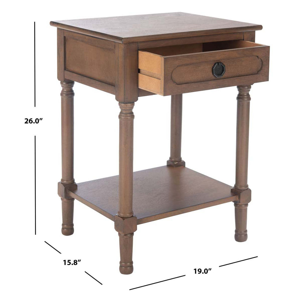 Safavieh Allura 1Drw Accent Table-Brown