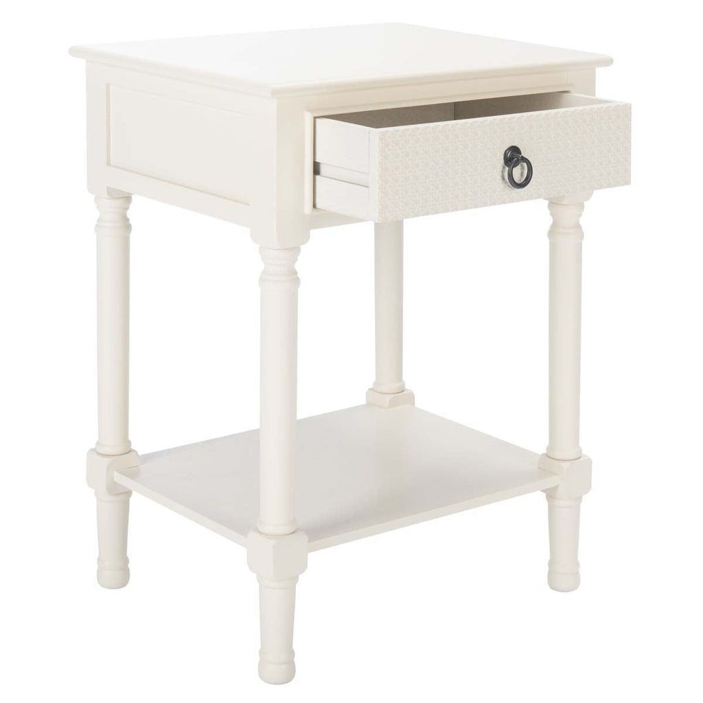 Safavieh Ha's 1Drw Accent Table -White