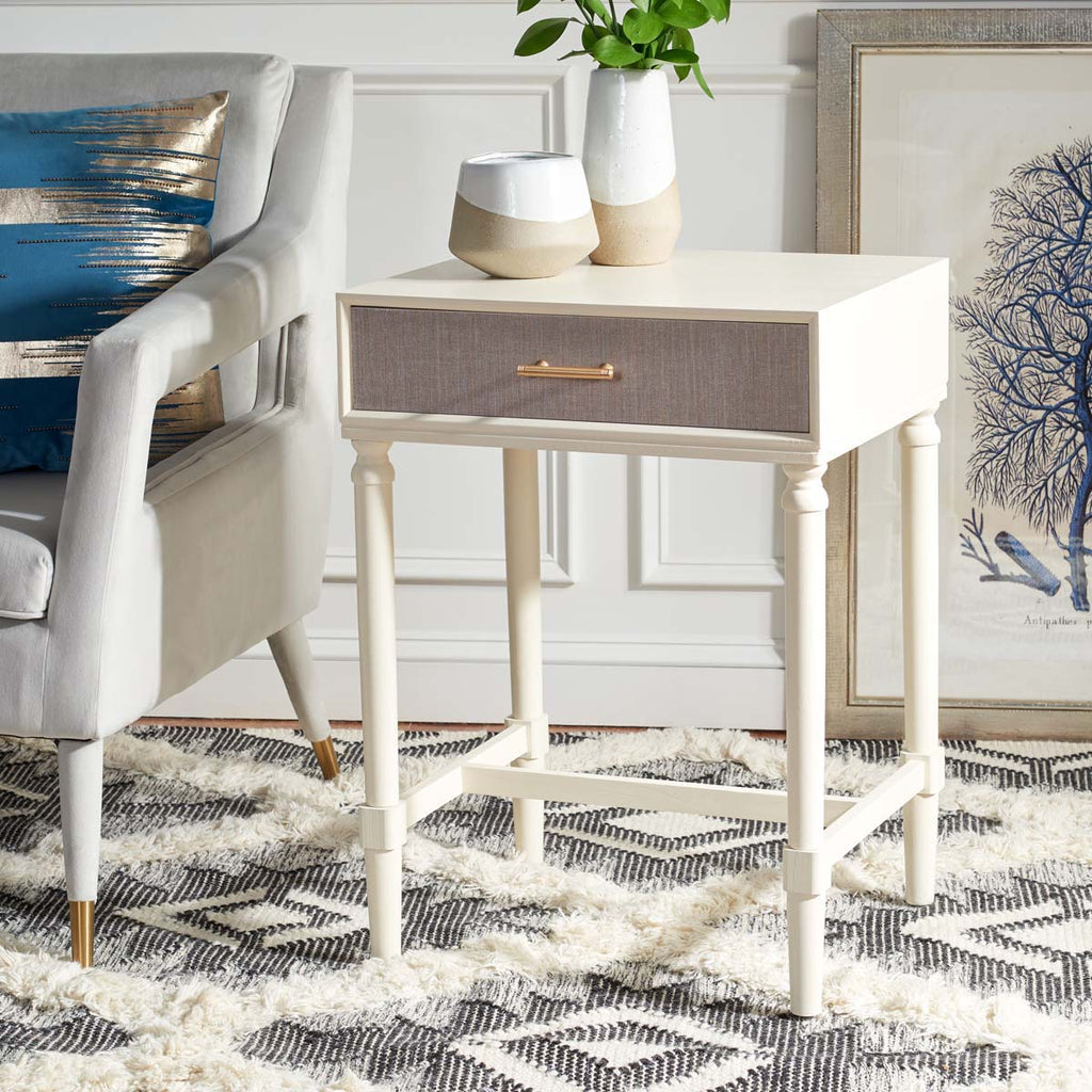 Safavieh Estella 1Drw Accent Table - White