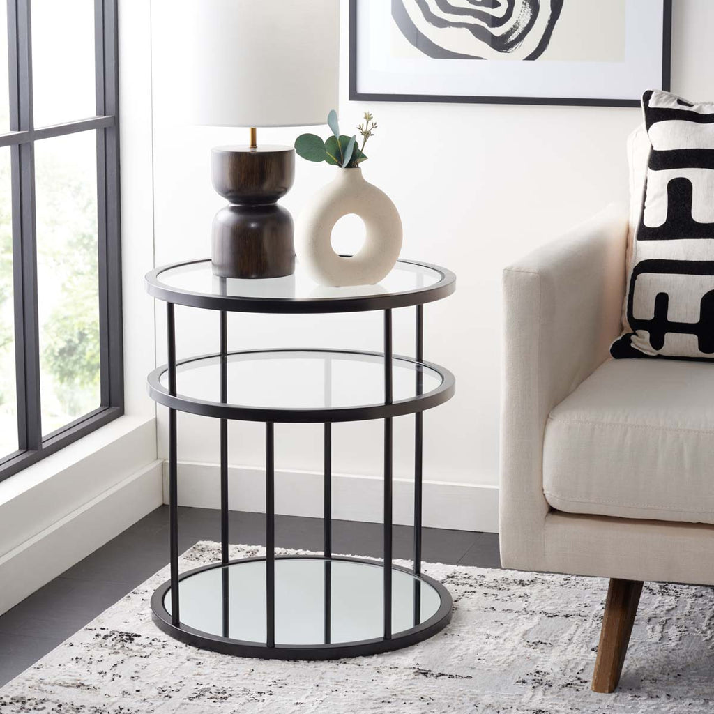 Safavieh Layta 3 Shelf Accent Table - Matte Black