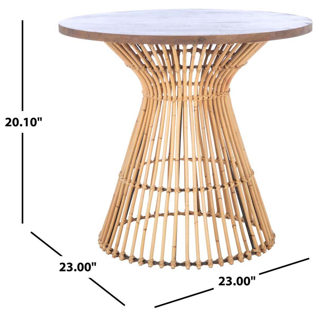 Safavieh Whent Round Accent Table - Natural / Black