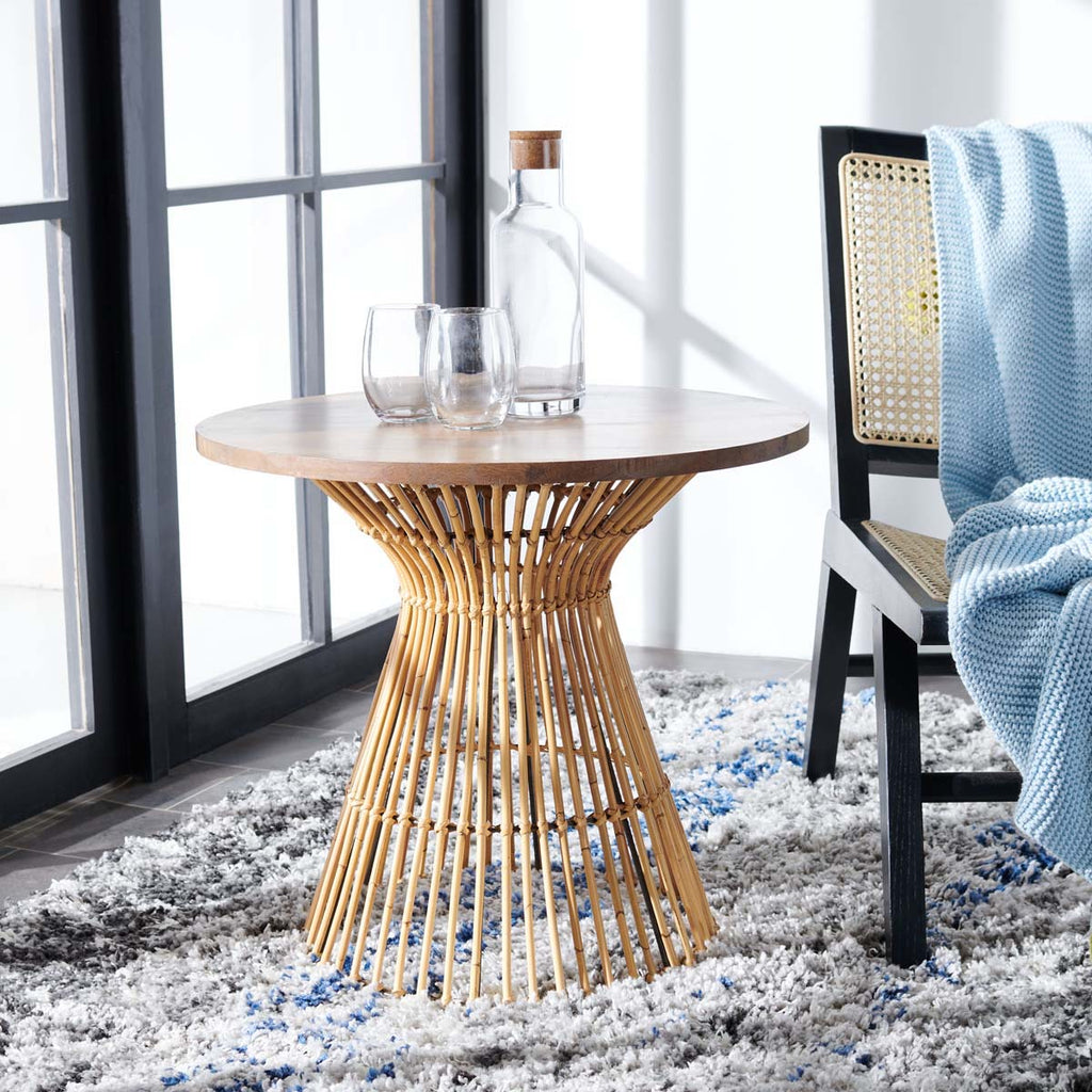 Safavieh Whent Round Accent Table - Natural / Black