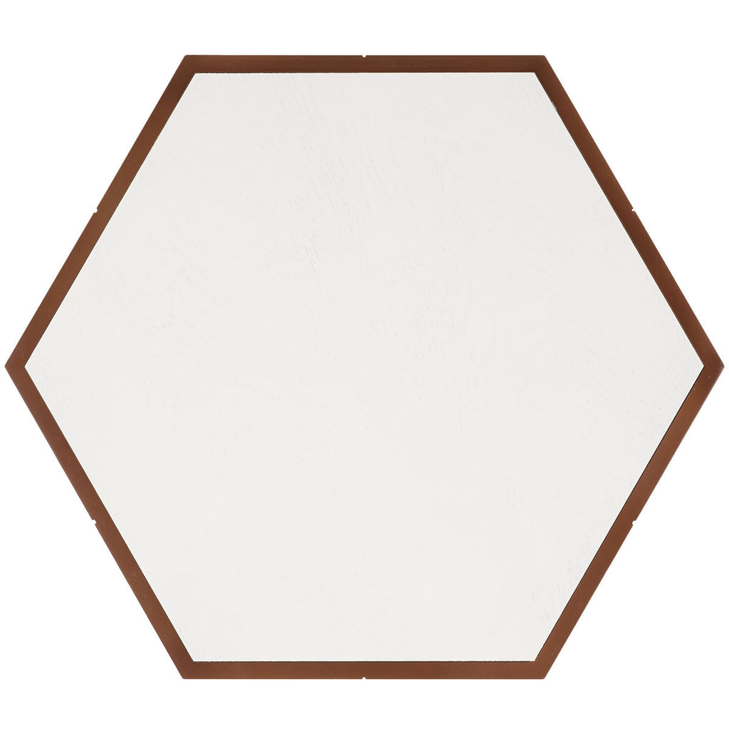 Safavieh Rafaela Hexagon Accent Table - Walnut / White