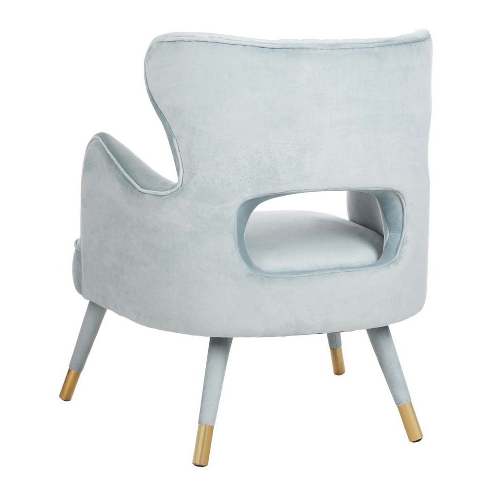 Safavieh Blair Wingback Accent Chair - Slate Blue/Gold