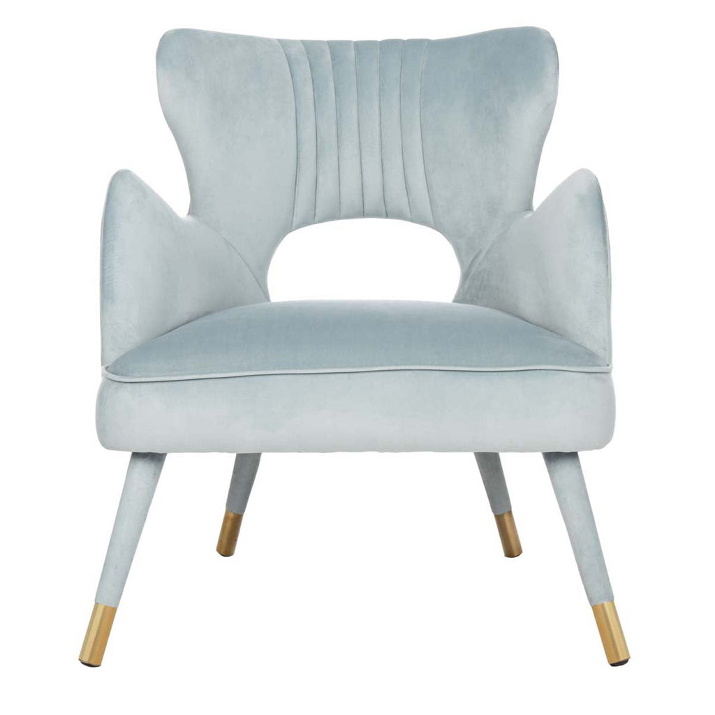 Safavieh Blair Wingback Accent Chair - Slate Blue/Gold