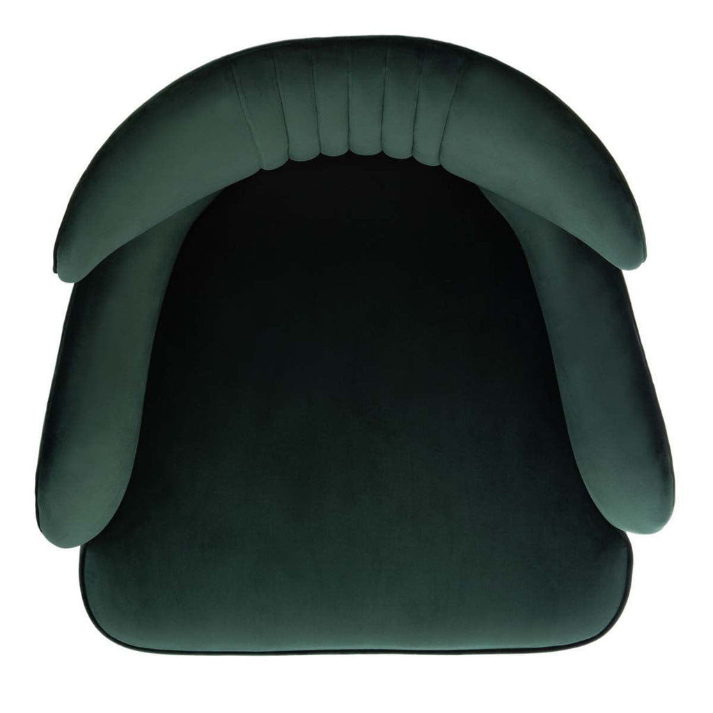 Safavieh Blair Wingback Accent Chair - Forest Green/Gold