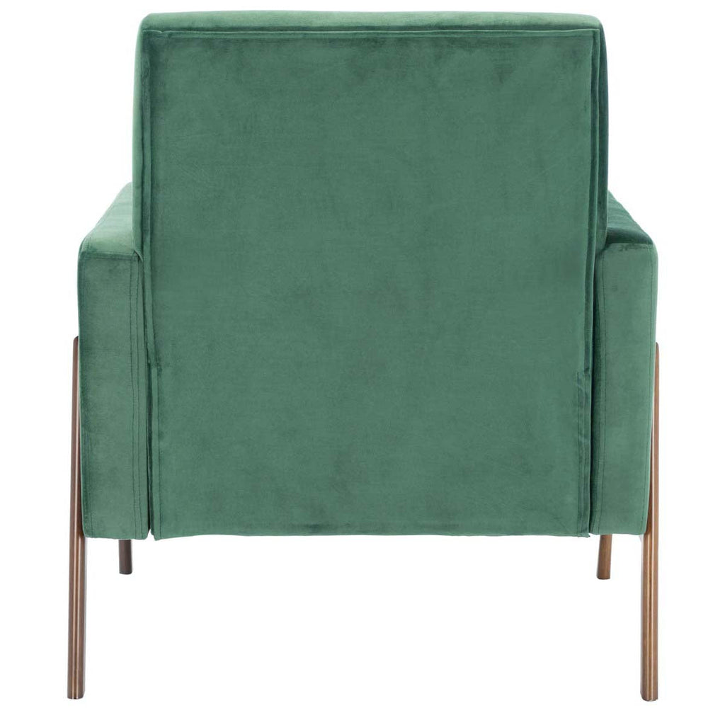 Safavieh Roald Sofa Accent Chair - Malachite Green / Antique Coff