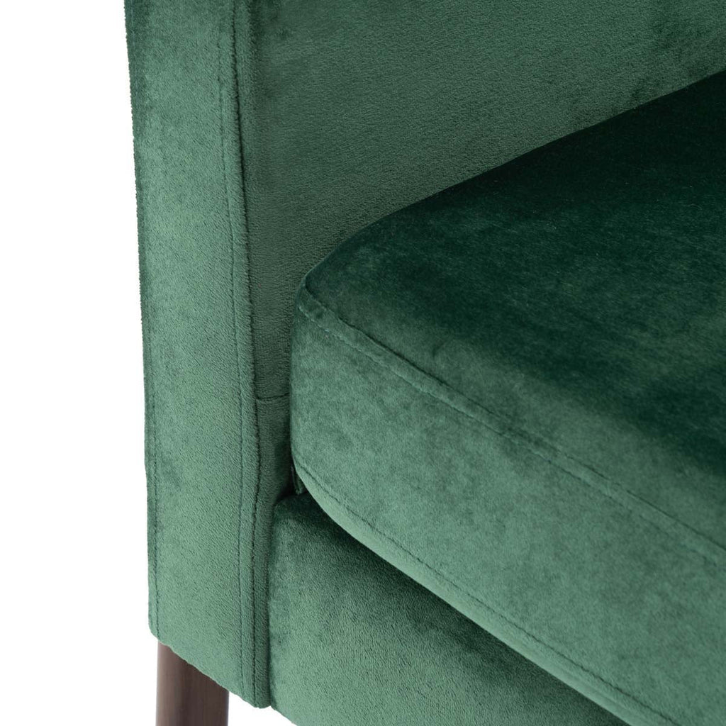 Safavieh Roald Sofa Accent Chair - Malachite Green / Antique Coff