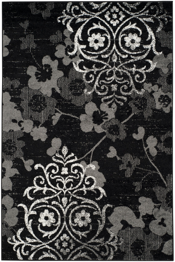 safavieh adirondack 114 black rug, adr114 - Black / Silver