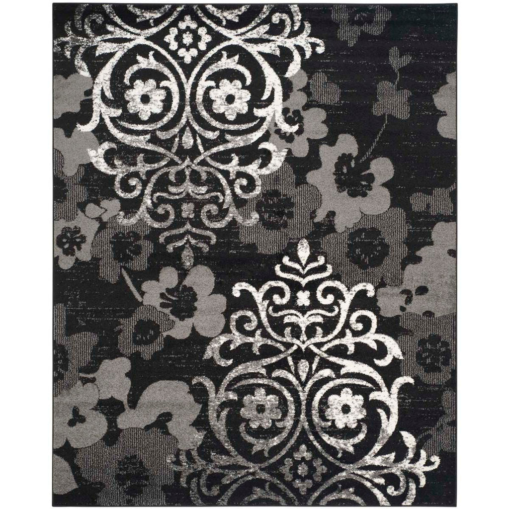 safavieh adirondack 114 black rug, adr114 - Black / Silver