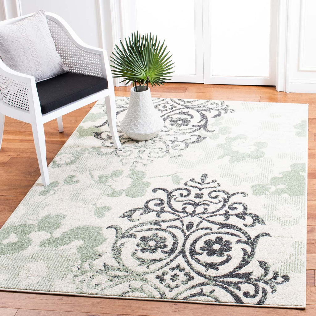 safavieh adirondack 114 ivory rug, adr114 - Ivory / Green