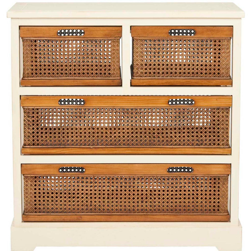 Safavieh Jackson 4 Drawer Storage Unit - Barley/Cane Drawers