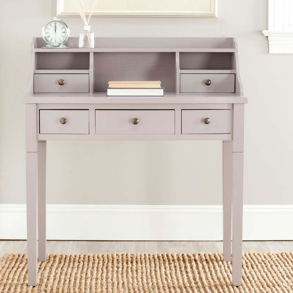 Safavieh Landon 5 Drawer Writing Desk - Quartz Grey