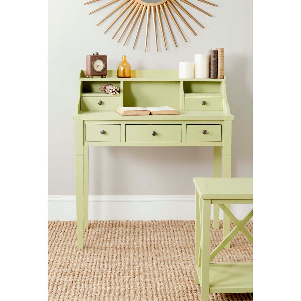 Safavieh Landon 5 Drawer Writing Desk - Split Pea