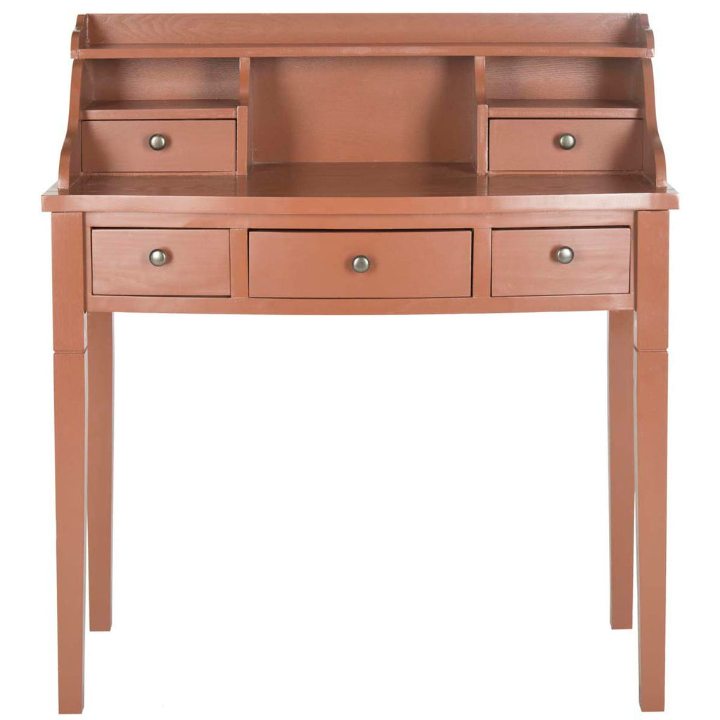 Safavieh Landon 5 Drawer Writing Desk - Henna Brown