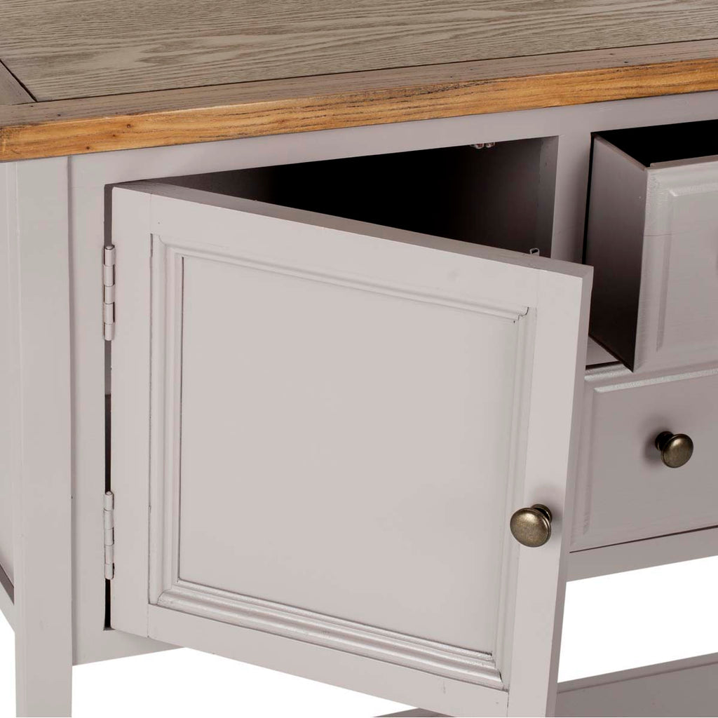 Safavieh Charlotte Storage Sideboard - Quartz Grey/Oak Top