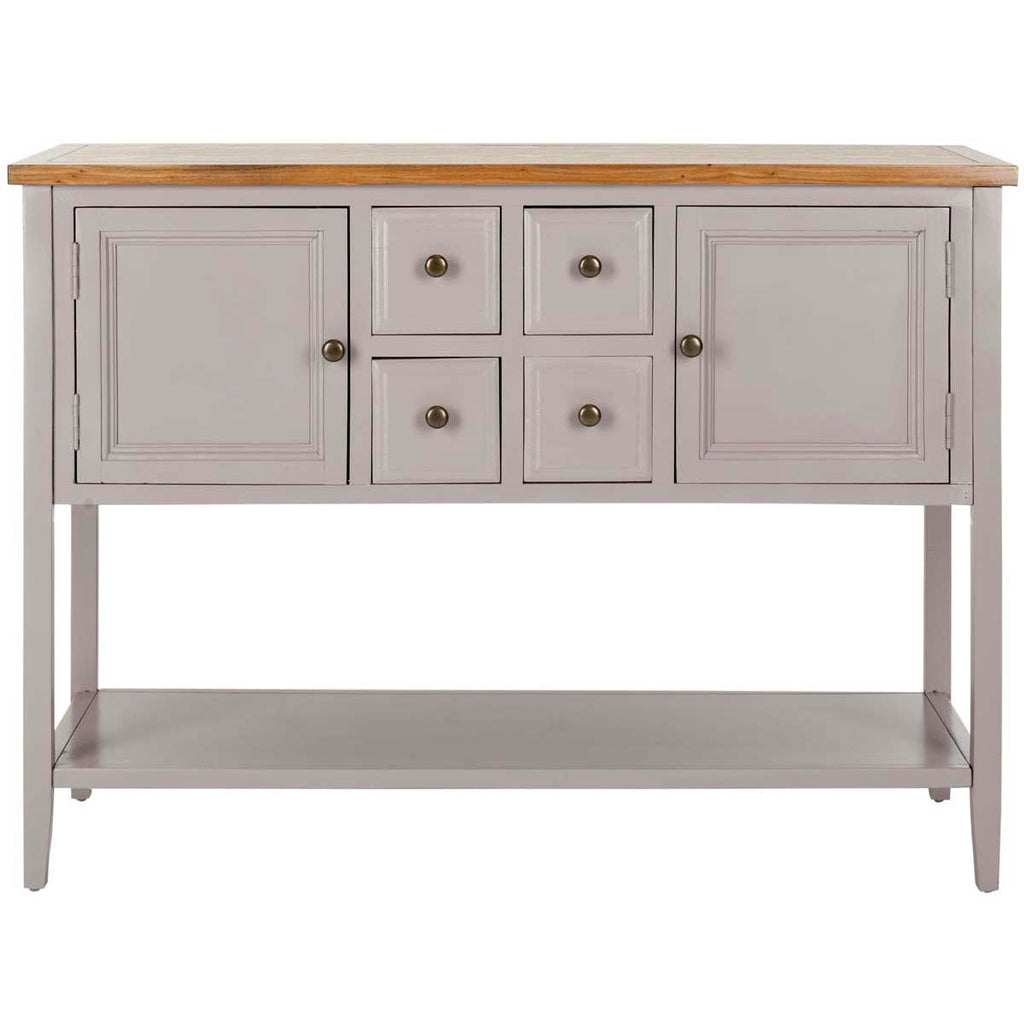 Safavieh Charlotte Storage Sideboard - Quartz Grey/Oak Top