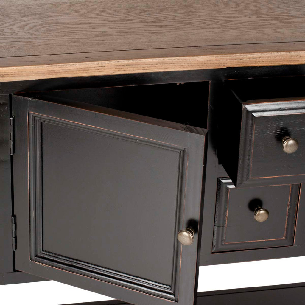 Safavieh Charlotte Storage Sideboard - Black/Oak Top