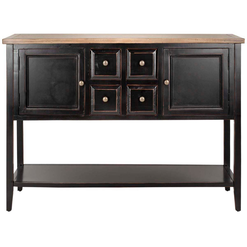 Safavieh Charlotte Storage Sideboard - Black/Oak Top