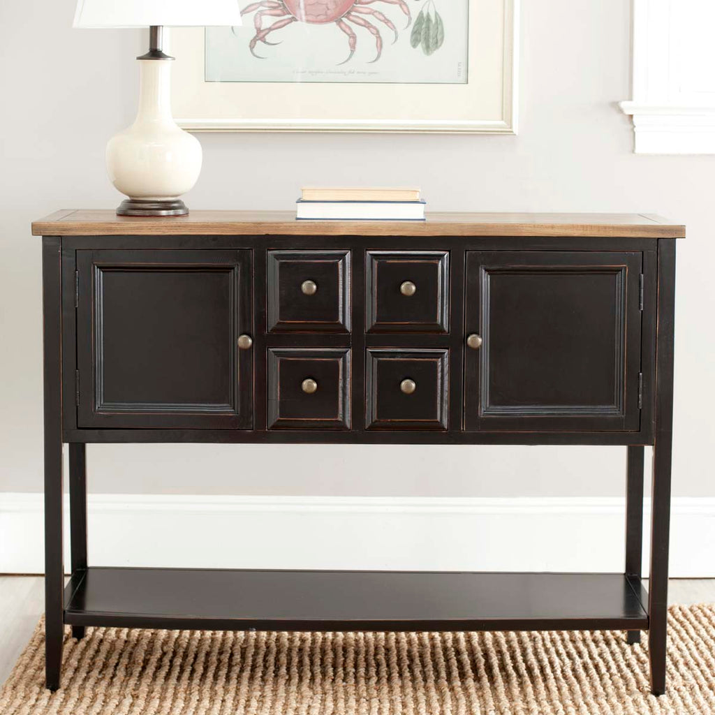 Safavieh Charlotte Storage Sideboard - Black/Oak Top