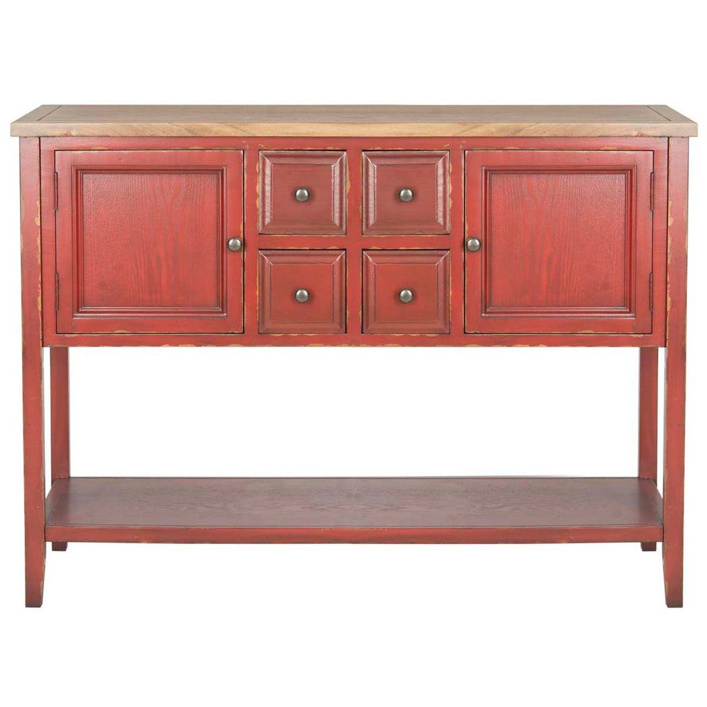 Safavieh Charlotte Storage Sideboard - Egyptian Red/Oak Top